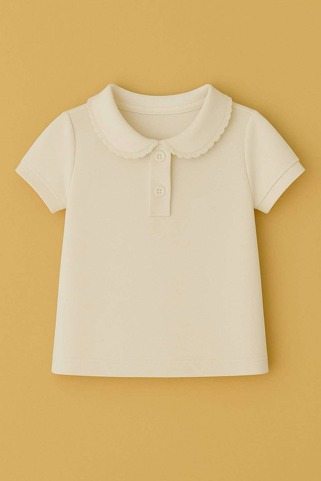 Extras (2025 Uniform Collection) White Short Sleeve Collared Top
