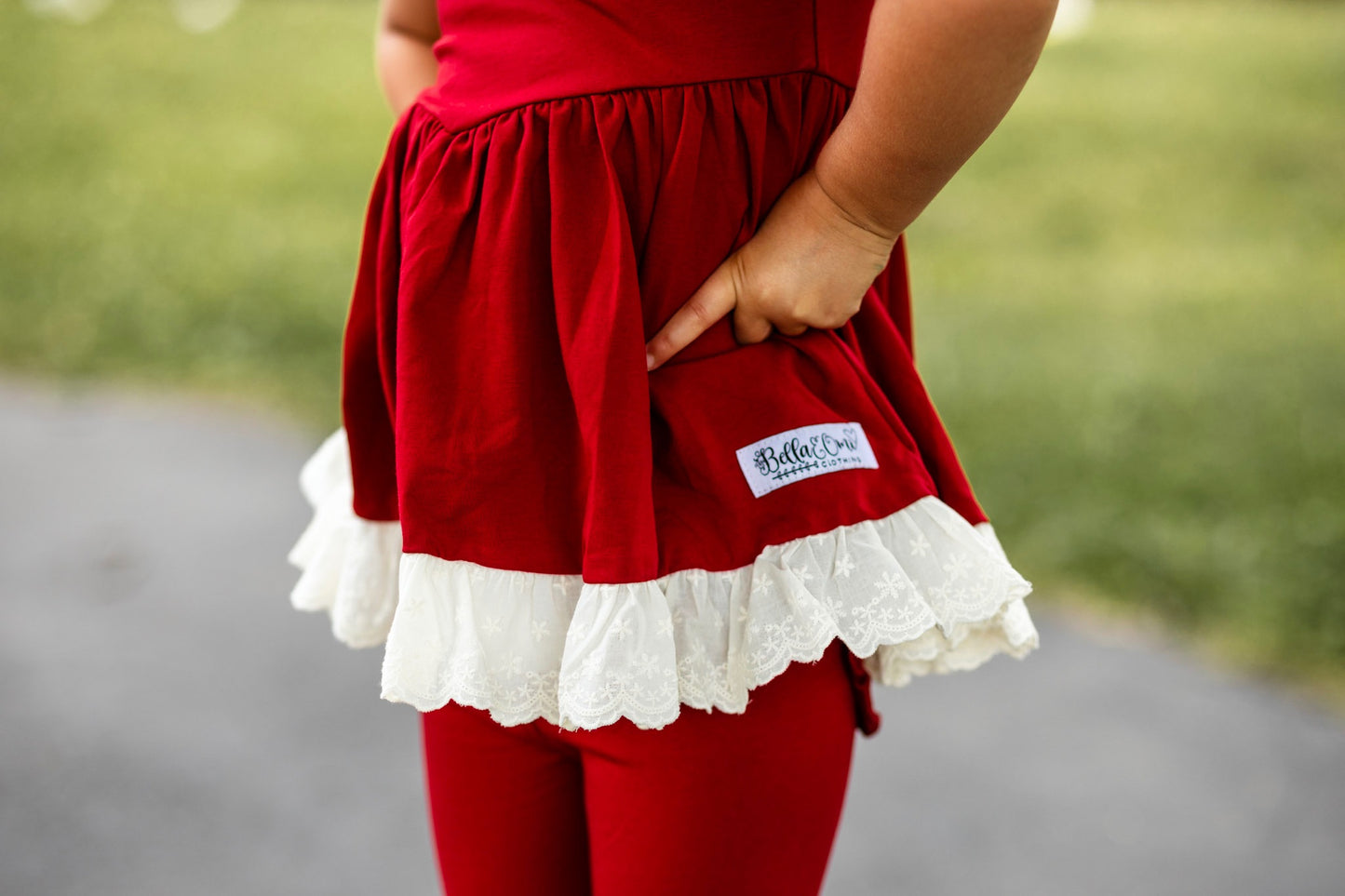 (2026 Fall Basics) Maroon Drop Waist Playset