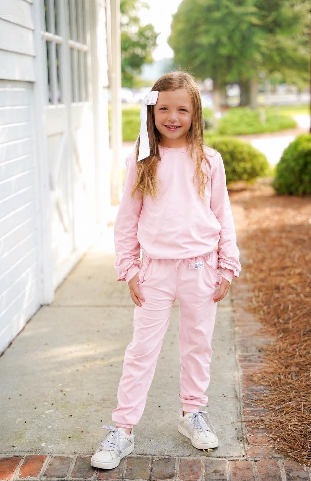 (2026 Fall Basics) Light Pink Long Sleeve Joggers