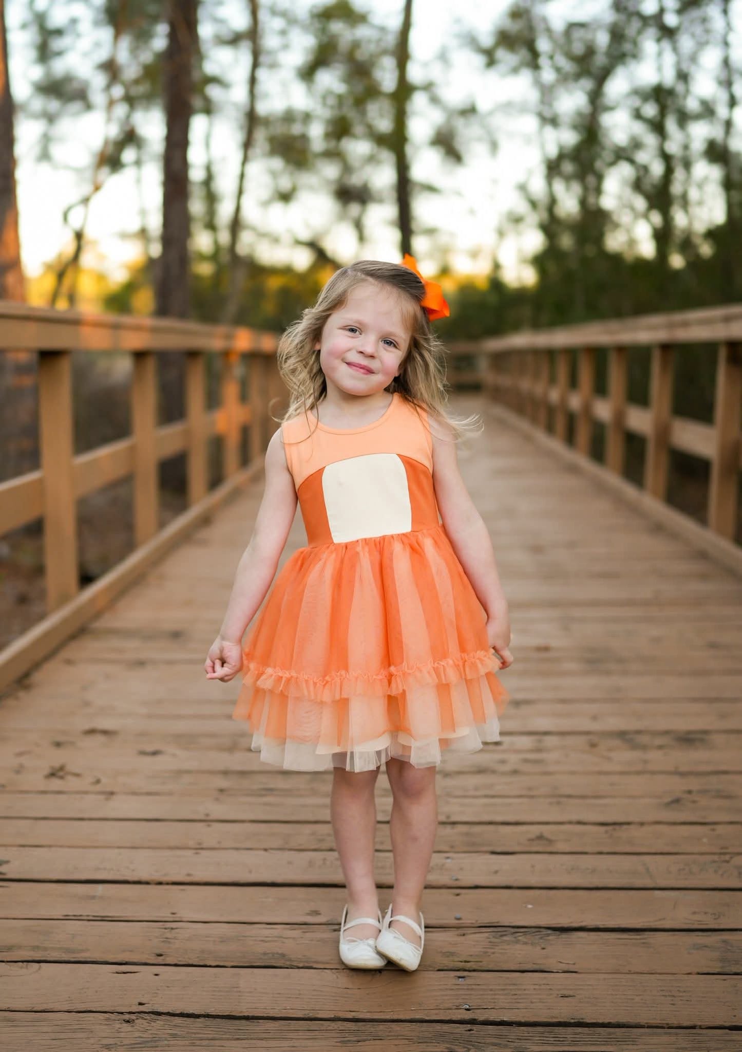 Extras (2026 Puppy Playtime) Orange Puppy Pal Tulle Dress