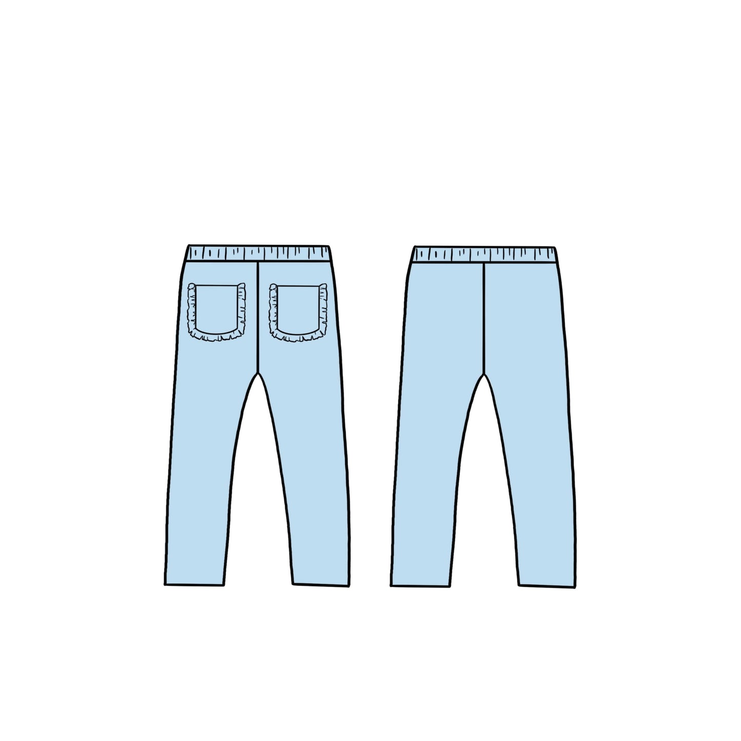 (2026 Princess Playsets) Light Blue Leggings