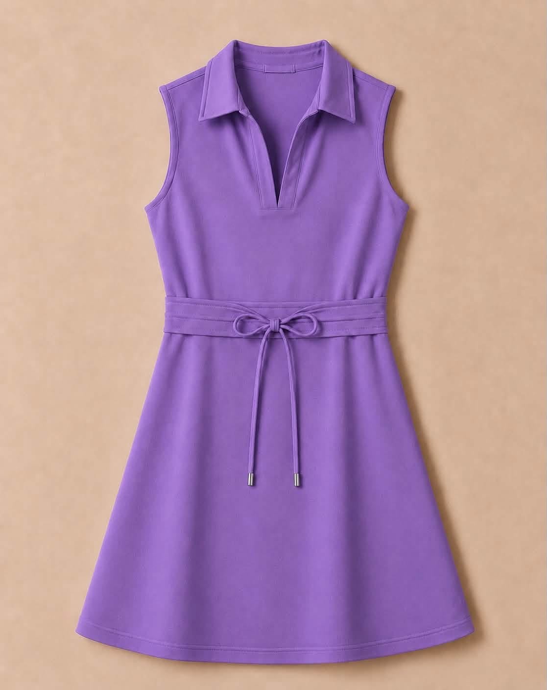(2026 Mommy & Me Athletics) Mommy Purple Collared Athletic Dress
