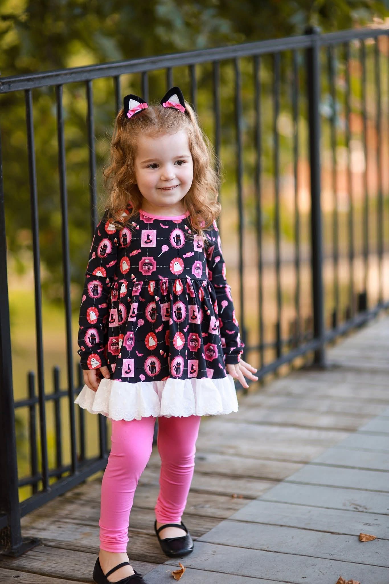 Extras (2025 Halloween Bash) Long Sleeve Pink Cat + Candy