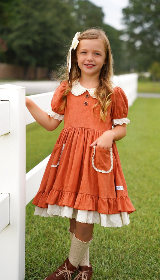 Extras (2025 Thanksgiving) Vintage Peter Pan Collar Dress
