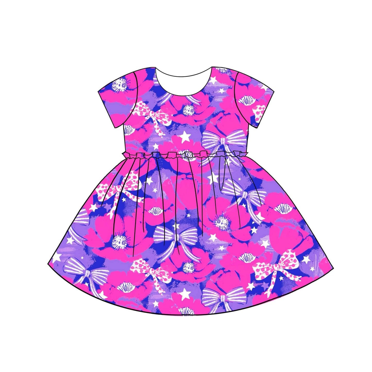 (2026 BTS BYOP) Floral & Bows Top