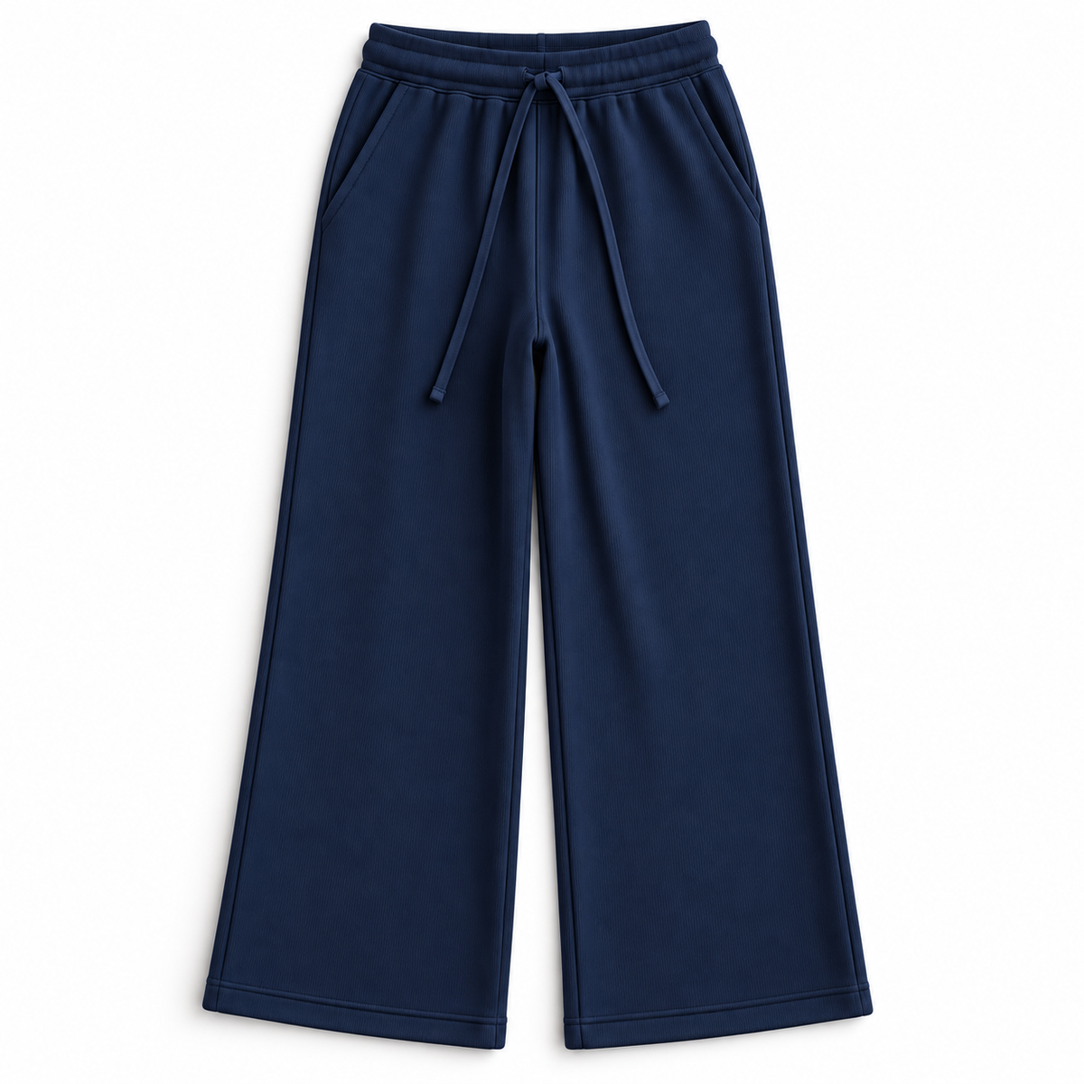 (2026 Mommy & Me Ribbed Joggers) Navy Mommy Pants