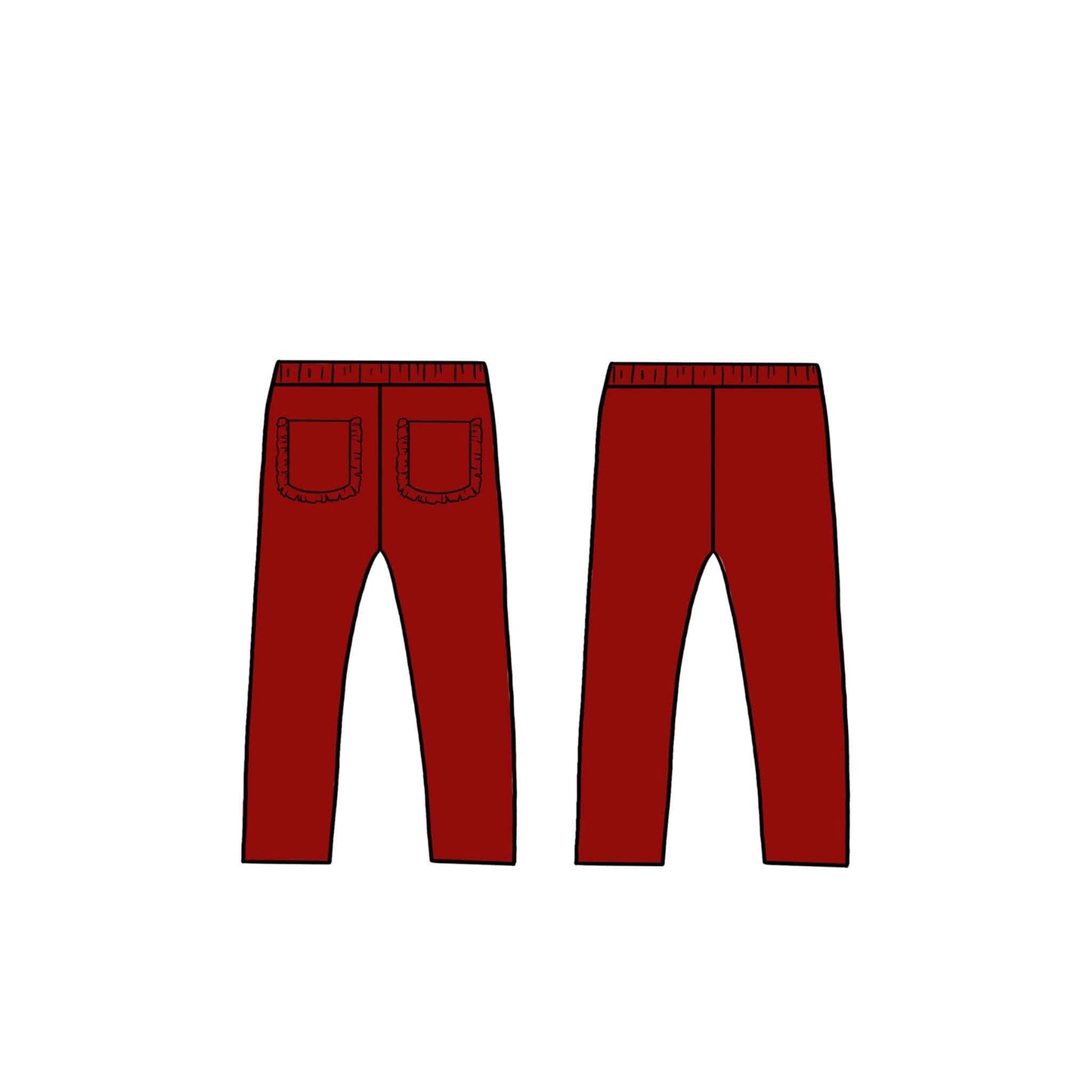 (2026 Fall BYOP) Ruffle Butt Dark Red