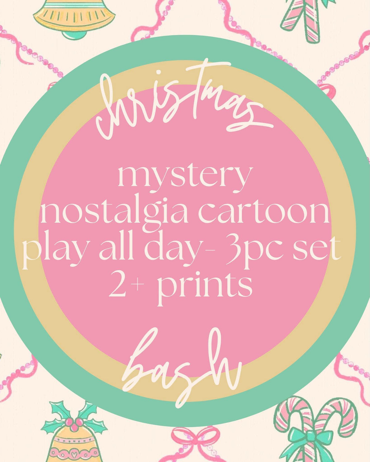 (2026 Christmas Bash) Mystery Christmas Cartoon Nostalgia Playsets 3pc Sets 2+ Prints