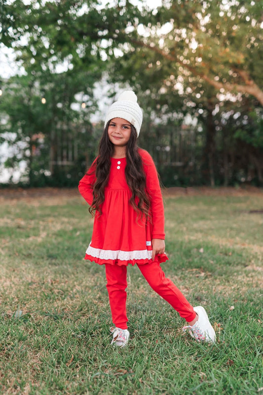 (2025 Hoodies) Red Playset with Joggers