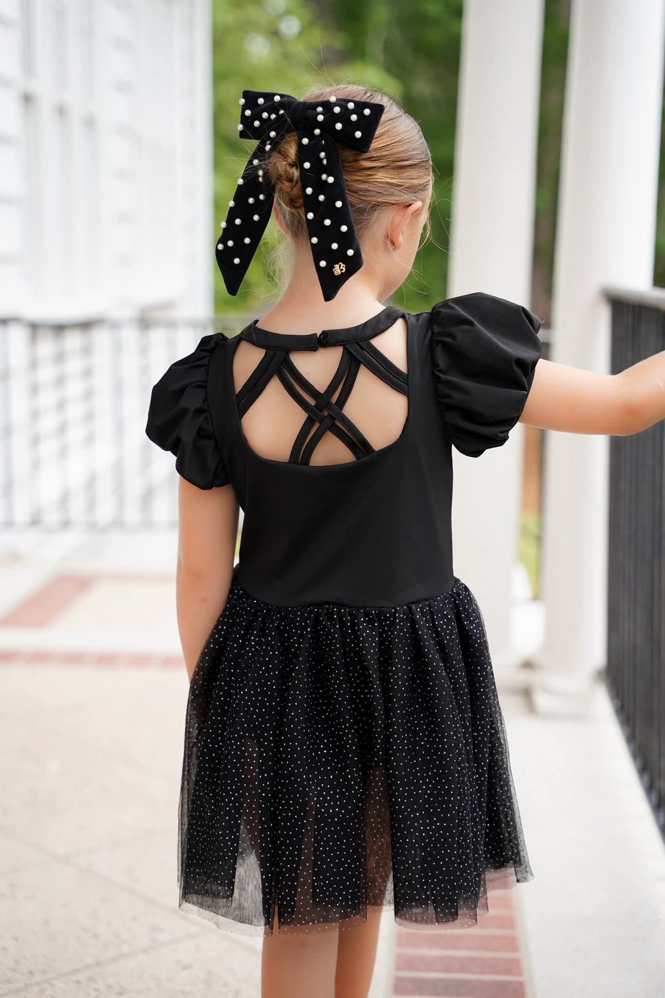 Extras (2025 Dance Collection) Puff Sleeve Black Leo