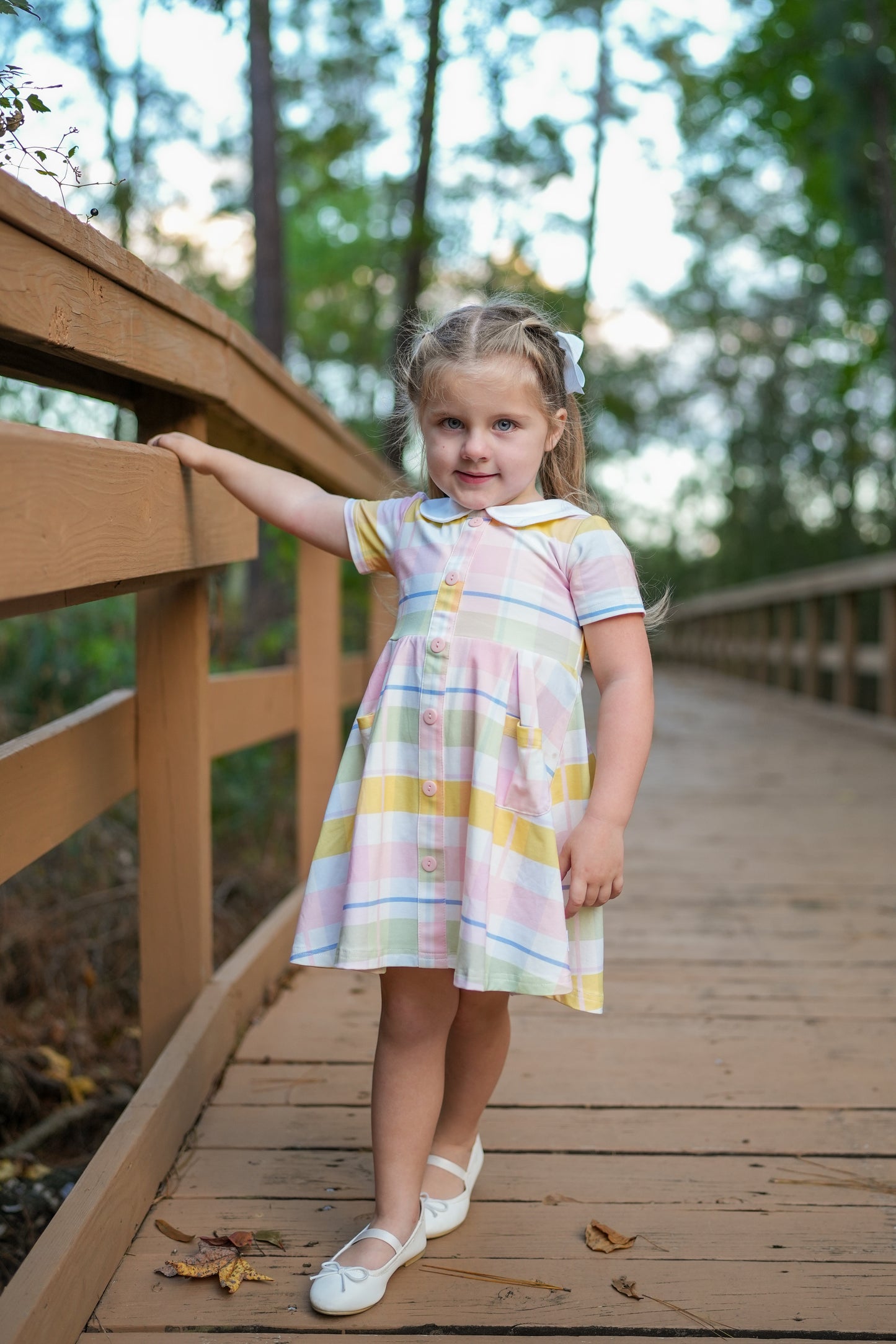 EXTRAS (2025 Easter Dresses) Plaid Peter Pan Dress