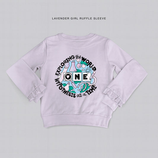 (Custom Sweatshirts & Tees) Lavender Girl Ruffle Sleeve Sweatshirt