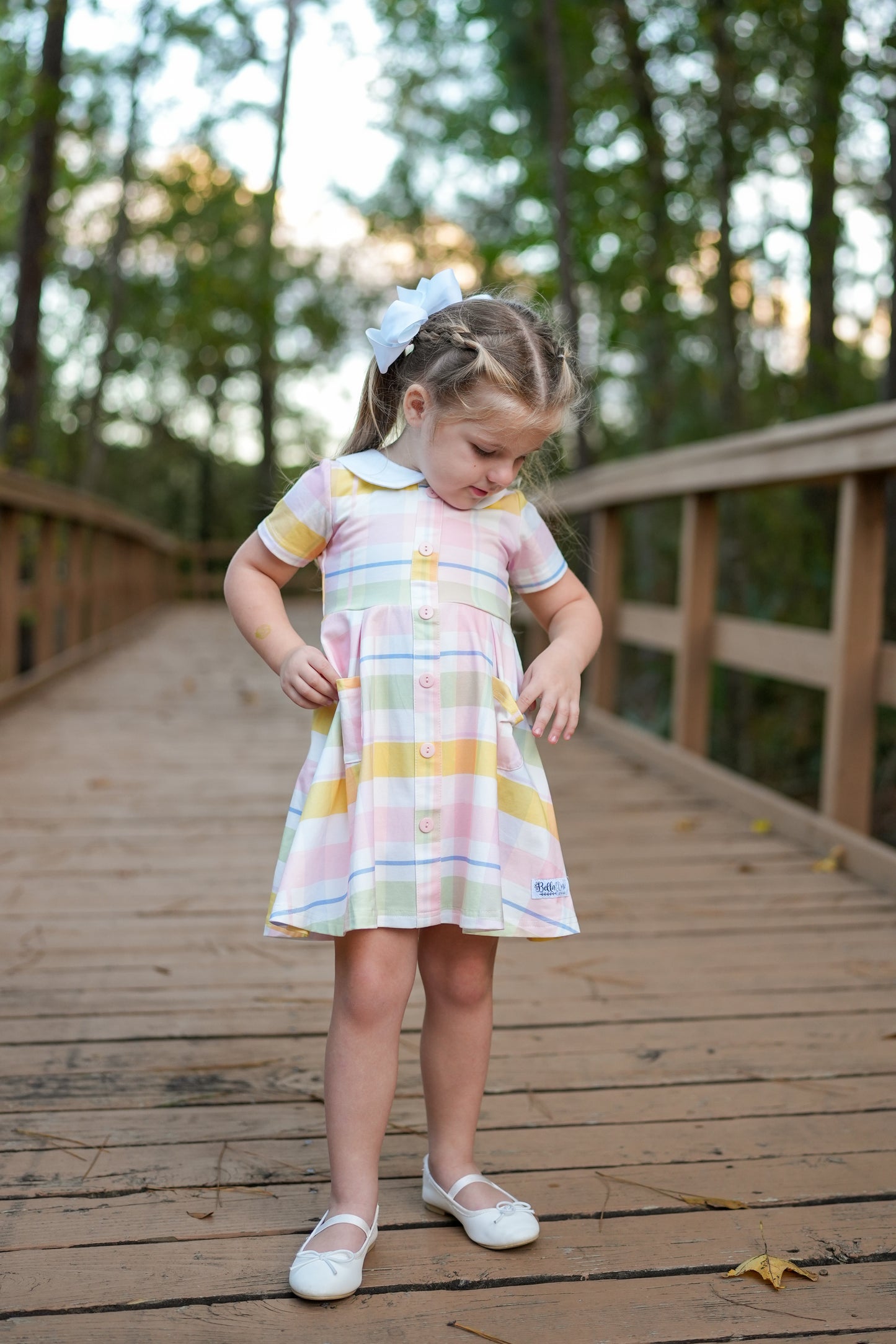 EXTRAS (2025 Easter Dresses) Plaid Peter Pan Dress