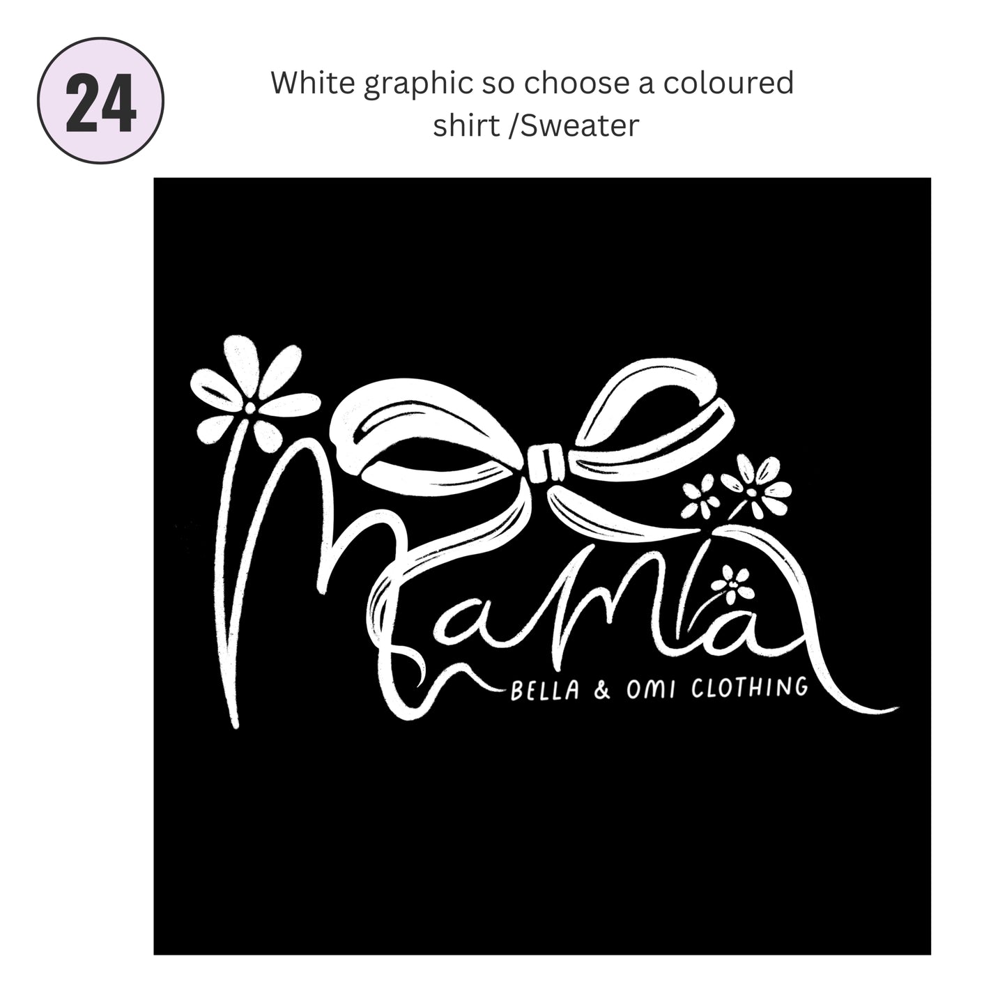 (Custom Sweatshirts & Tees) White Sequin Mom Sweatshirt - MUST LEAVE NOTE FOR DESIGN