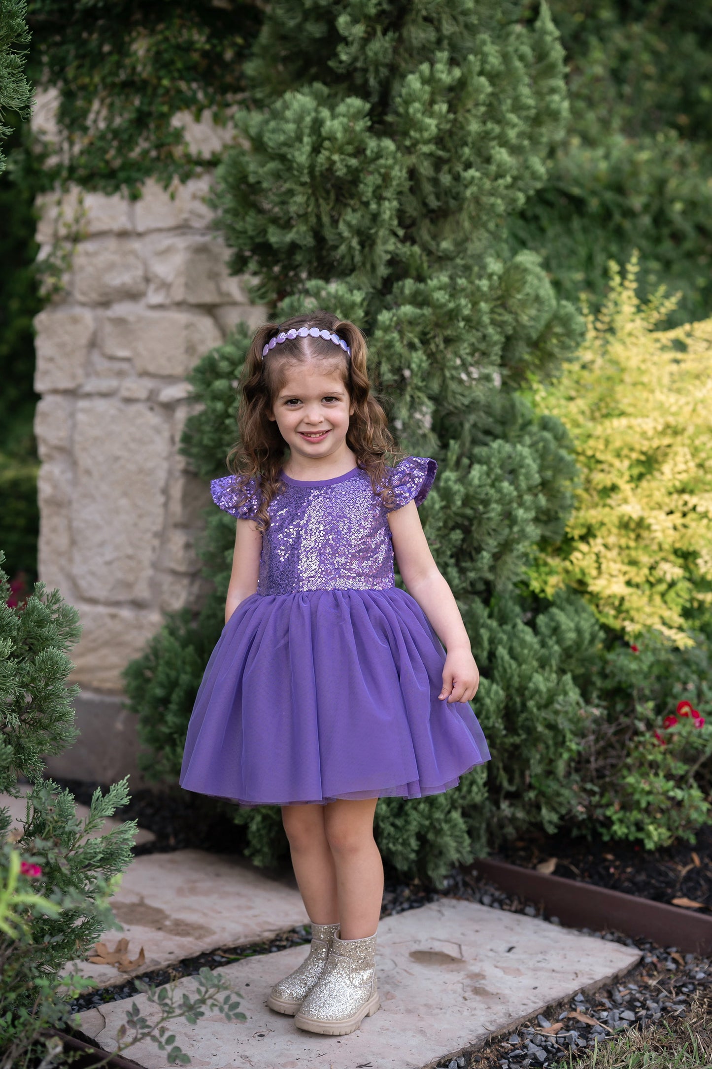 EXTRAS (2025 Easter Dresses) Purple Sequin Dress