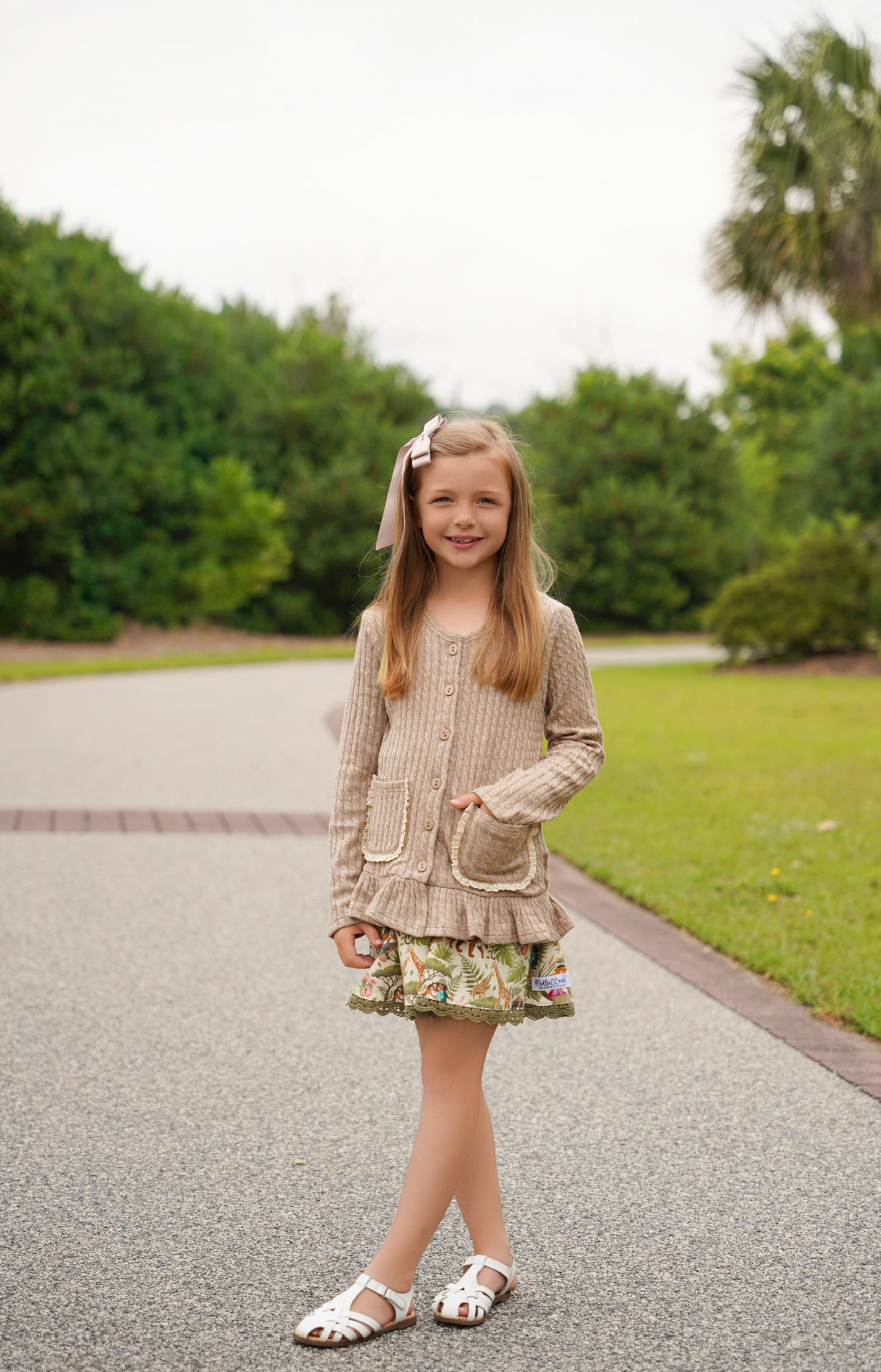 EXTRAS (2026 Cardigans) Tan Pocket Cardigan