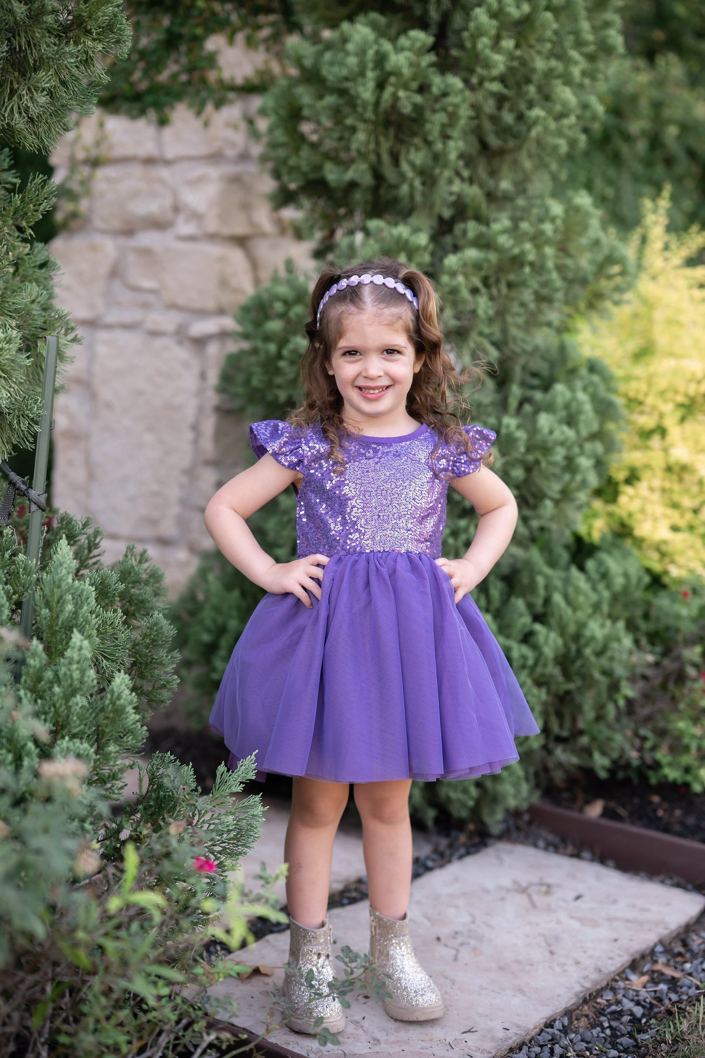 EXTRAS (2025 Easter Dresses) Purple Sequin Dress