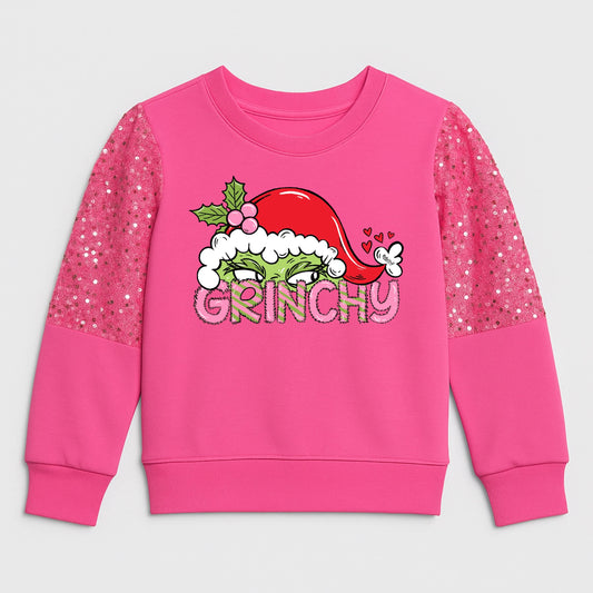 (Custom Sweatshirts & Tees) Pink Sequin Mom Sweatshirt