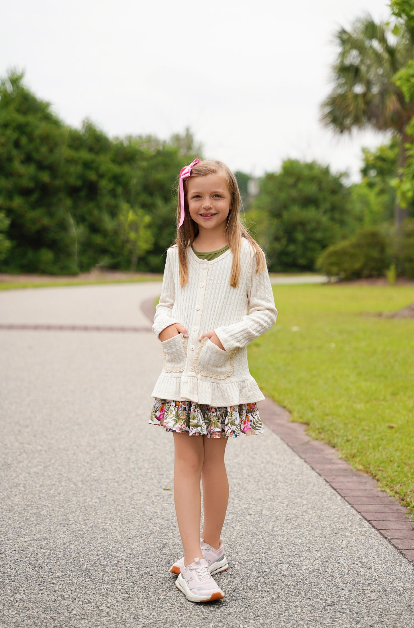 EXTRAS(2026 Cardigans) Cream Pocket Cardigan