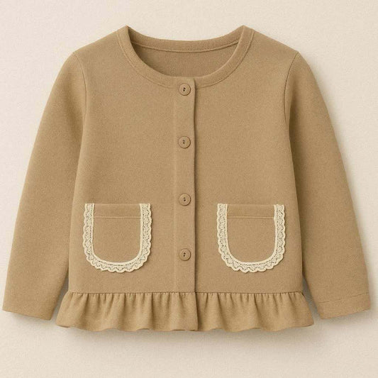 Extras (2025 Uniform Collection) Khaki Pocket Cardigan