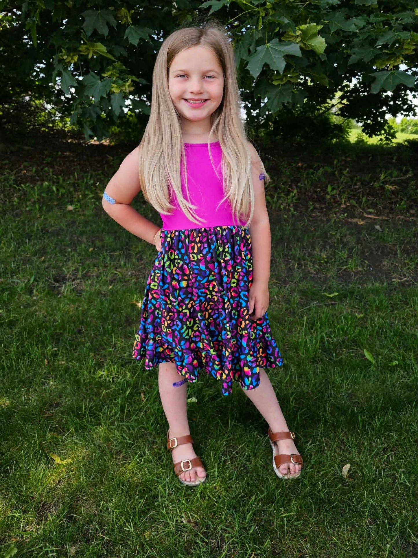 Extras (2026 Backpacks) Rainbow Leopard Athletic Dress
