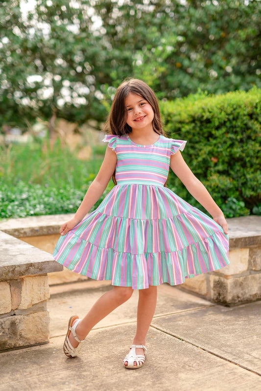 RTS Stripes Back To School Knit Twirl Dress