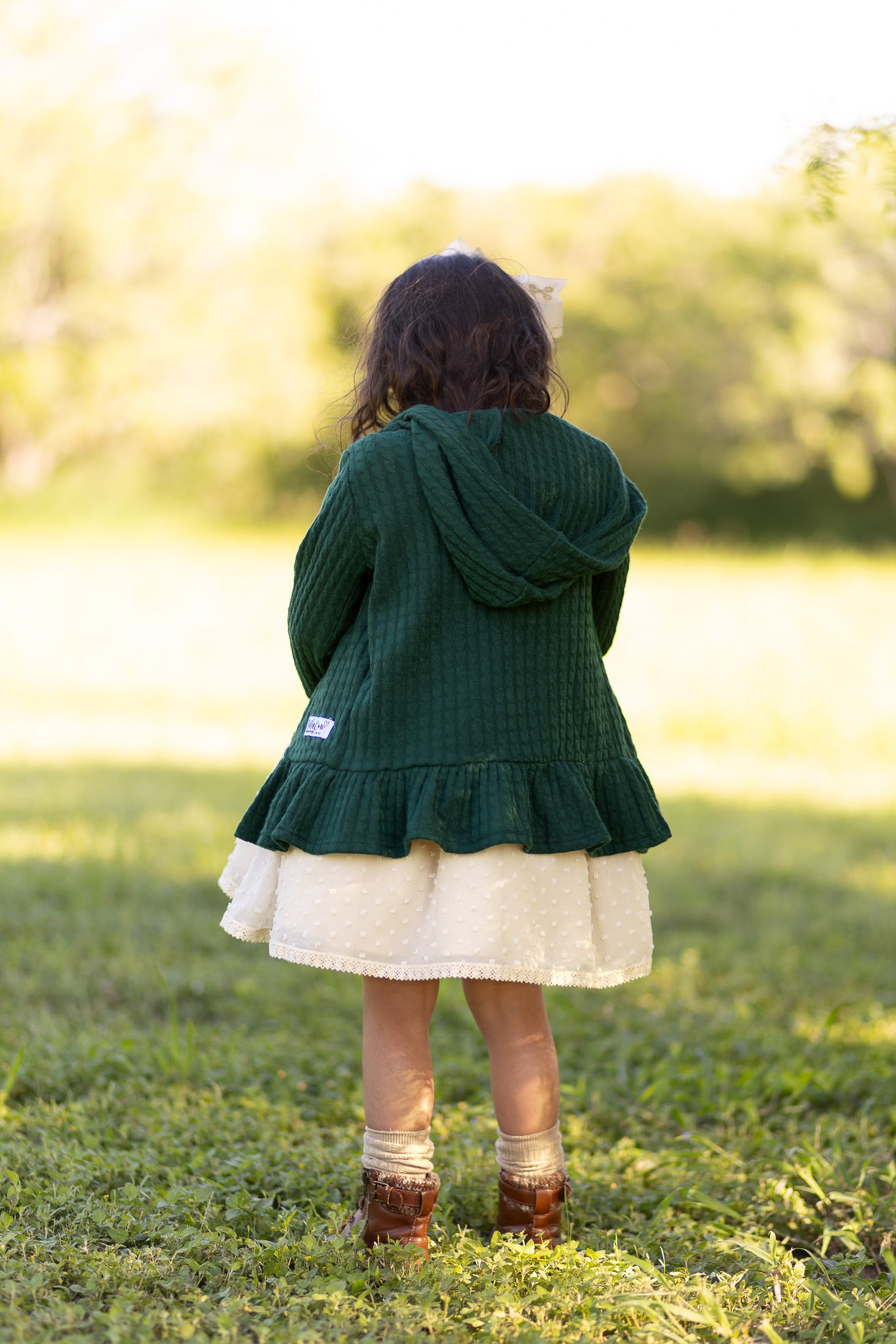 EXTRAS (2026 Cardigans) Green Hooded Cardigan