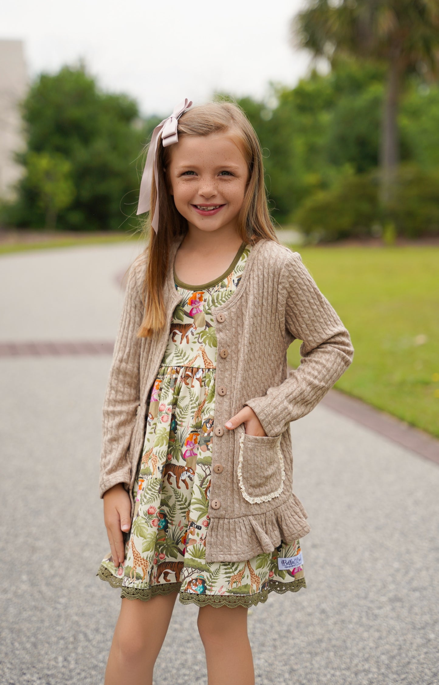 EXTRAS (2026 Cardigans) Tan Pocket Cardigan
