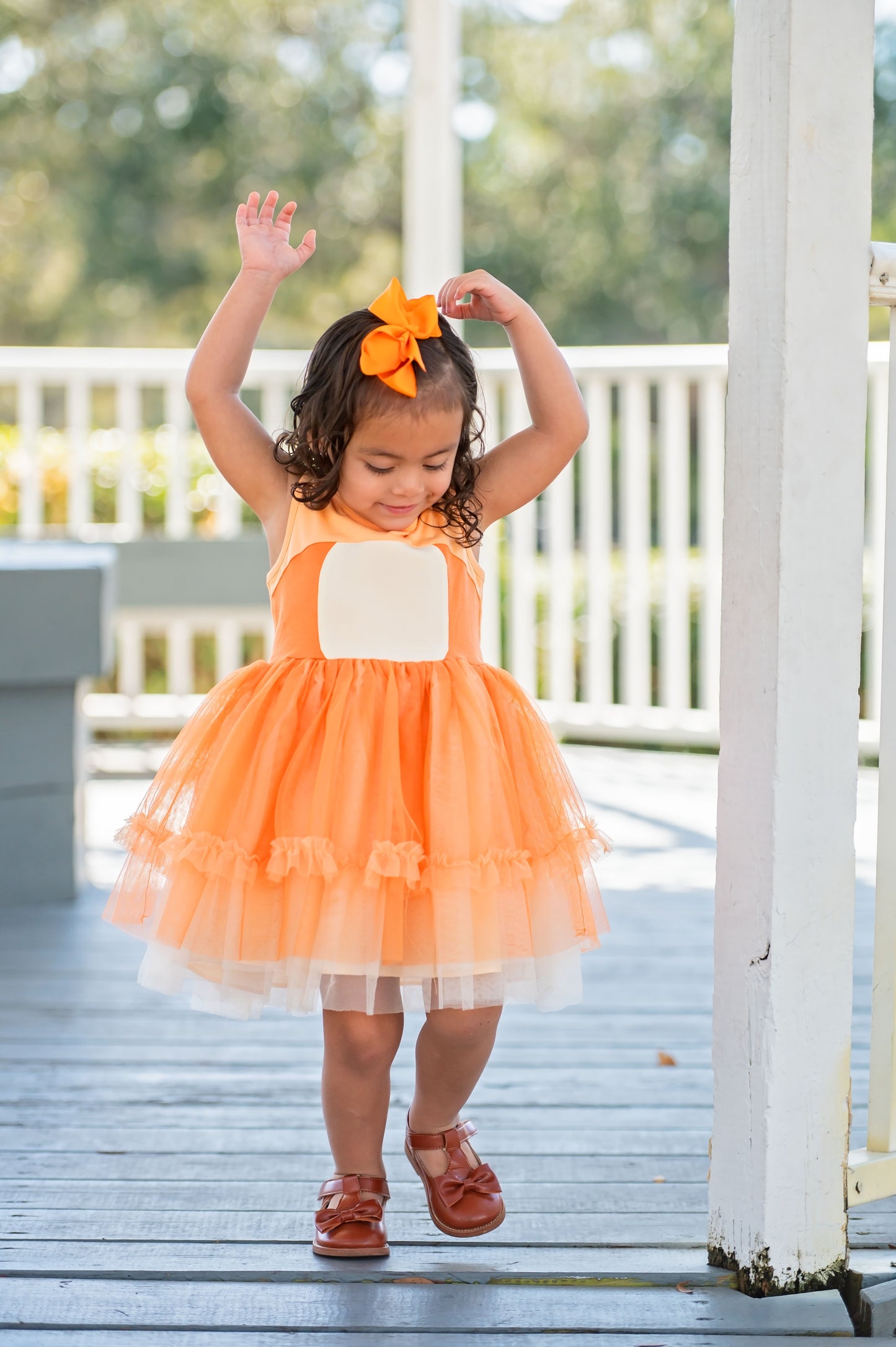 Extras (2026 Puppy Playtime) Orange Puppy Pal Tulle Dress