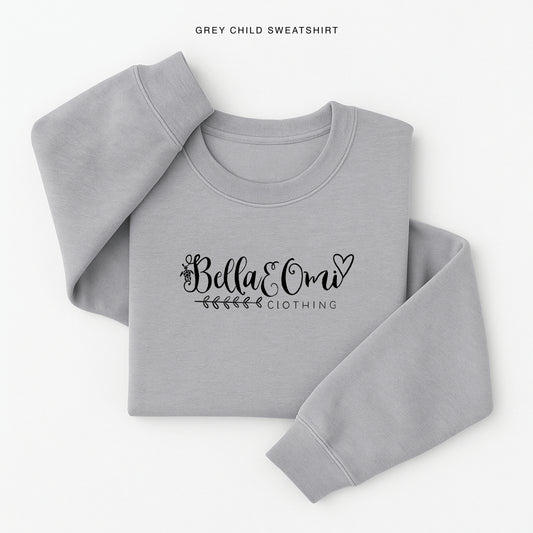 (Custom Sweatshirts & Tees) Grey Child Sweatshirt