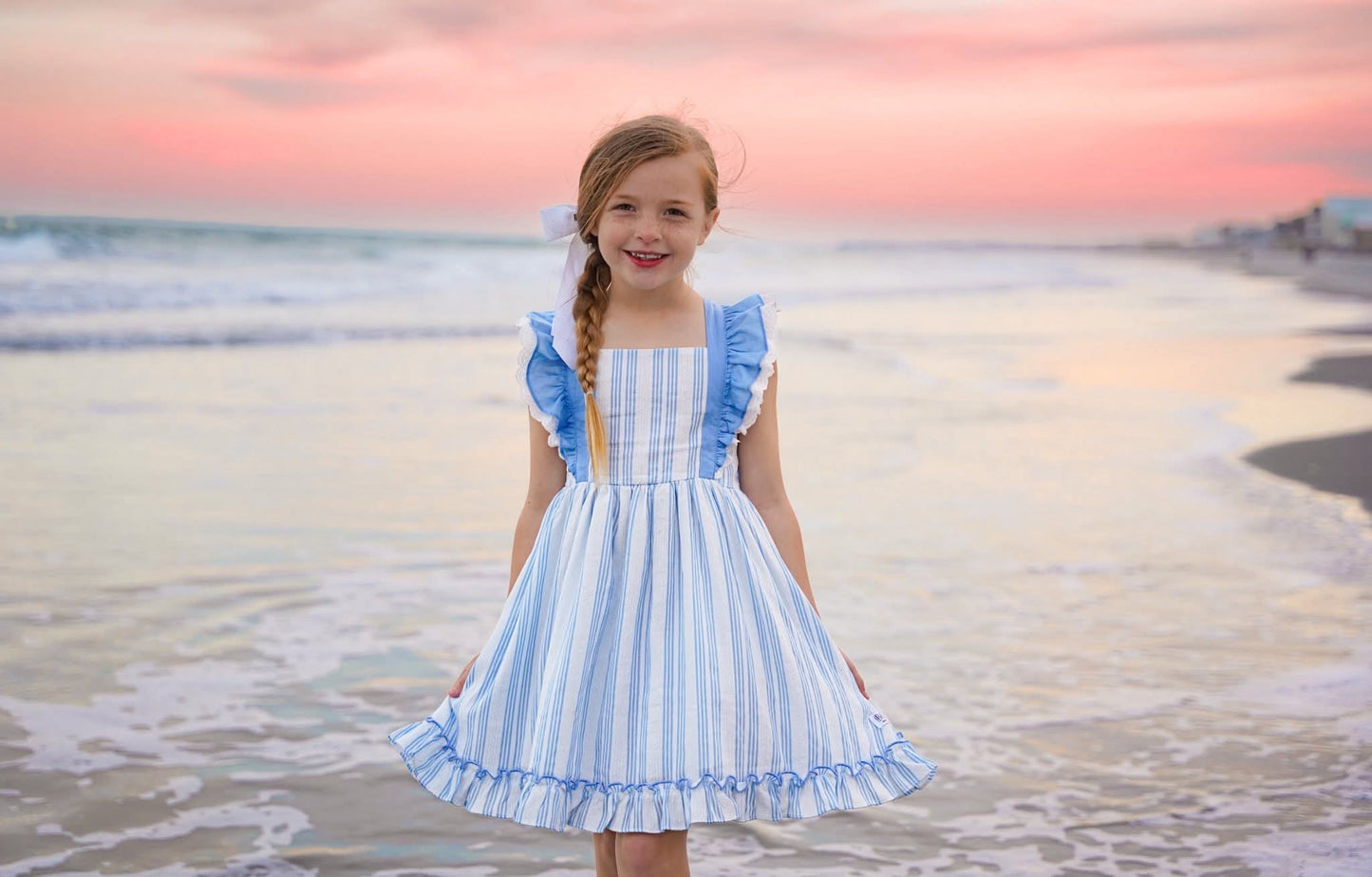 EXTRAS (2026 Summer Linens) Seaside Sky Pinafore