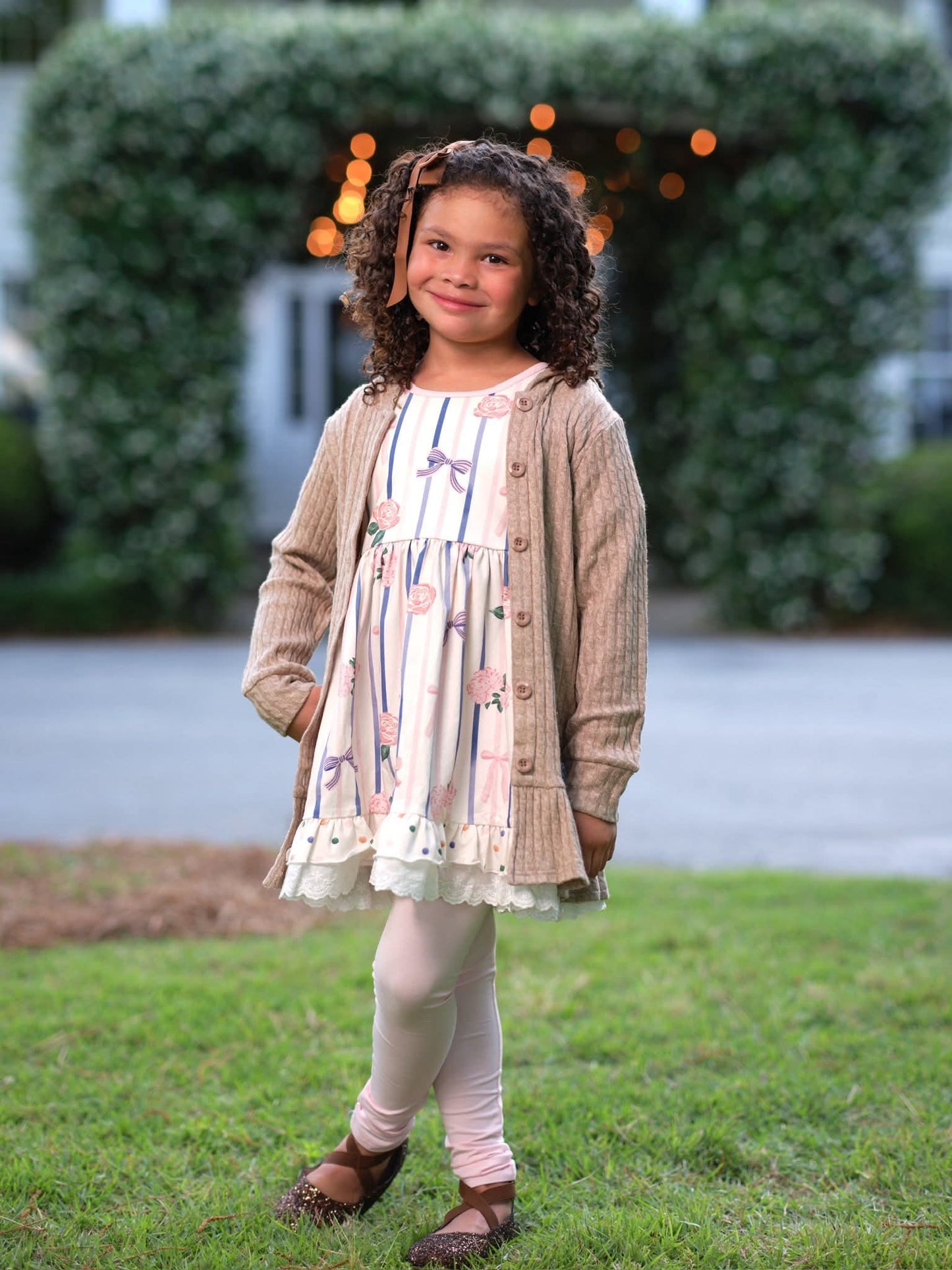 EXTRAS (2026 Cardigans) Tan Hooded Cardigan