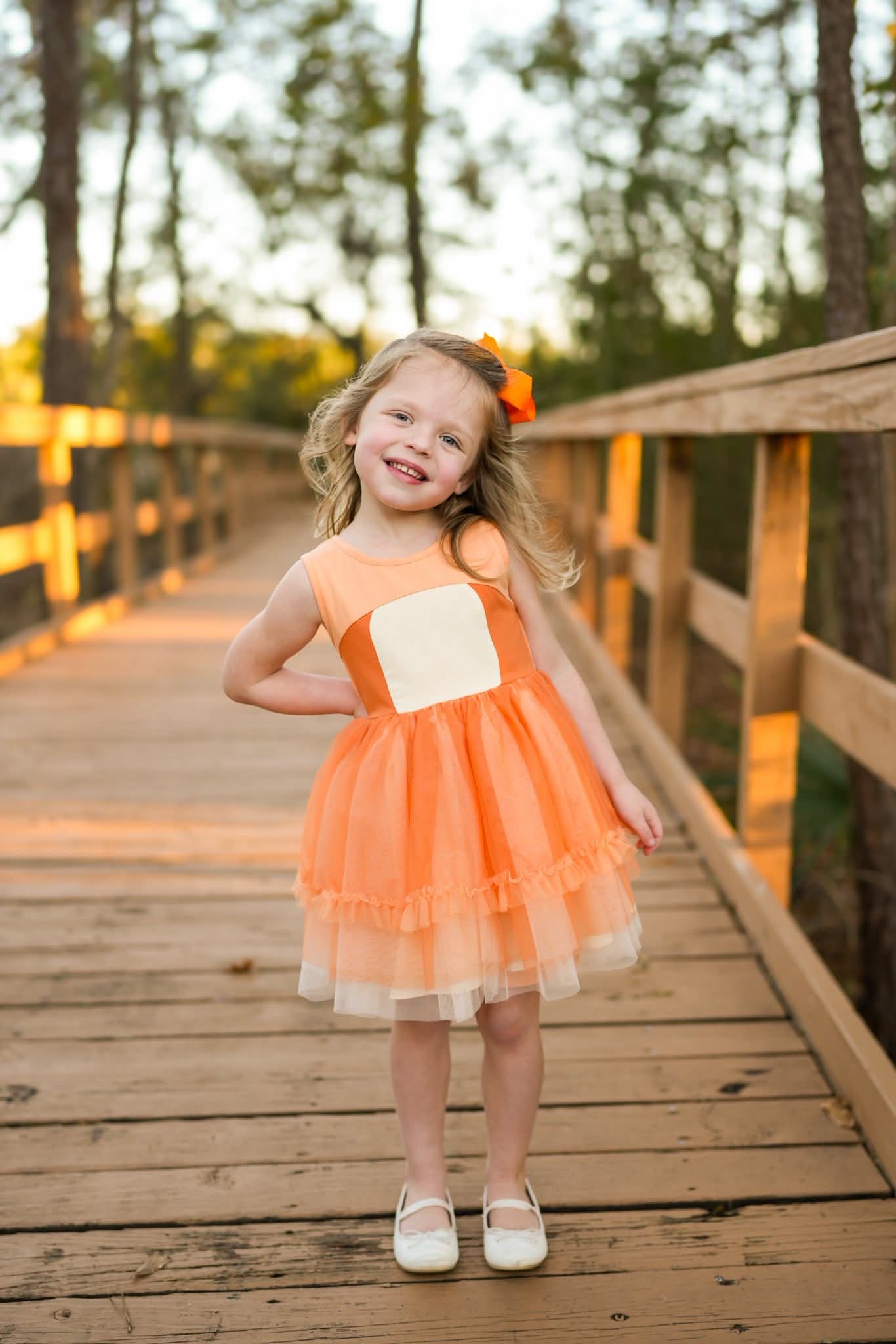 Extras (2026 Puppy Playtime) Orange Puppy Pal Tulle Dress