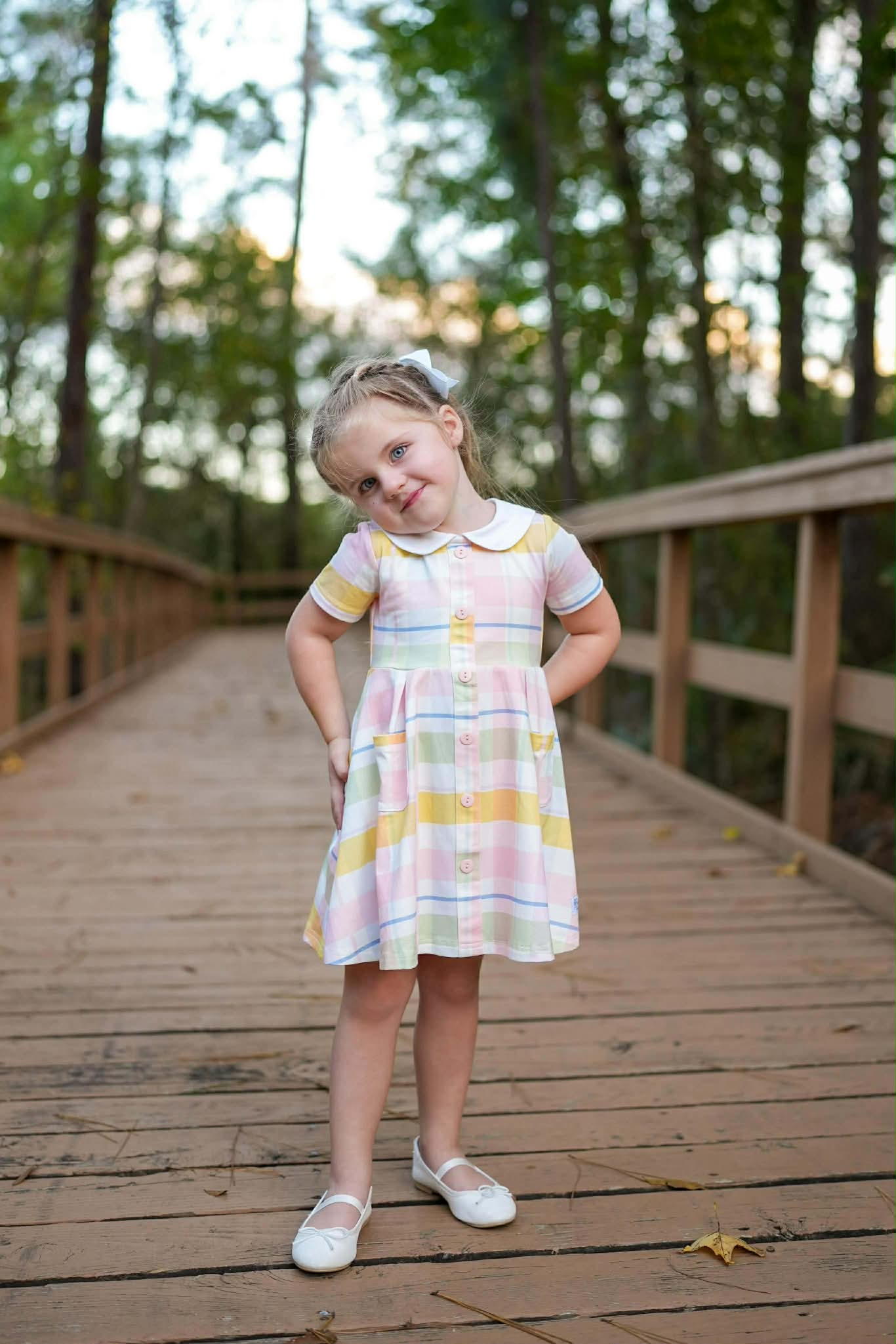 EXTRAS (2025 Easter Dresses) Plaid Peter Pan Dress