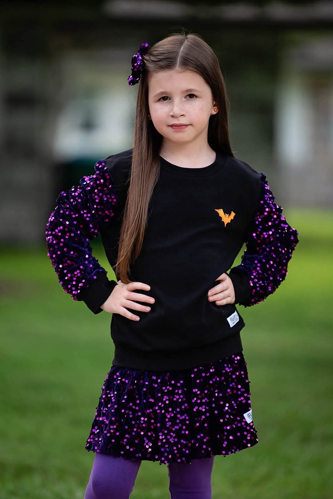 (2025 Boo Crew) Sparkle Skort With Legging Set
