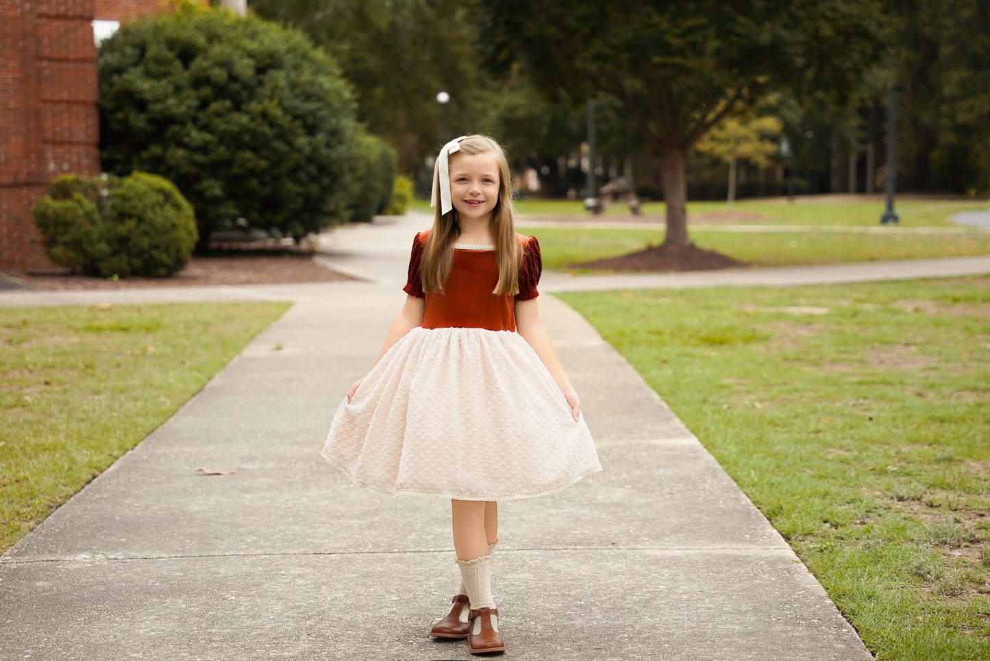 (2026 Fall Collection) Velvet Swiss Dot Dress