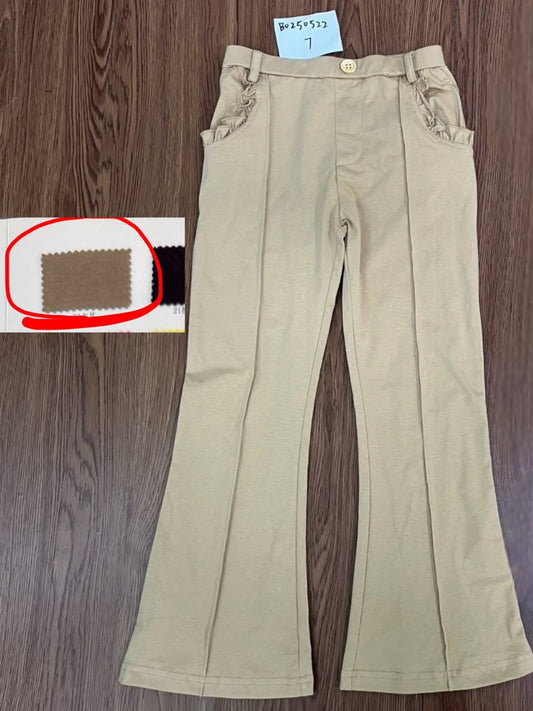 (2025 Winter uniforms) Brown Faux Button Pleated Pants