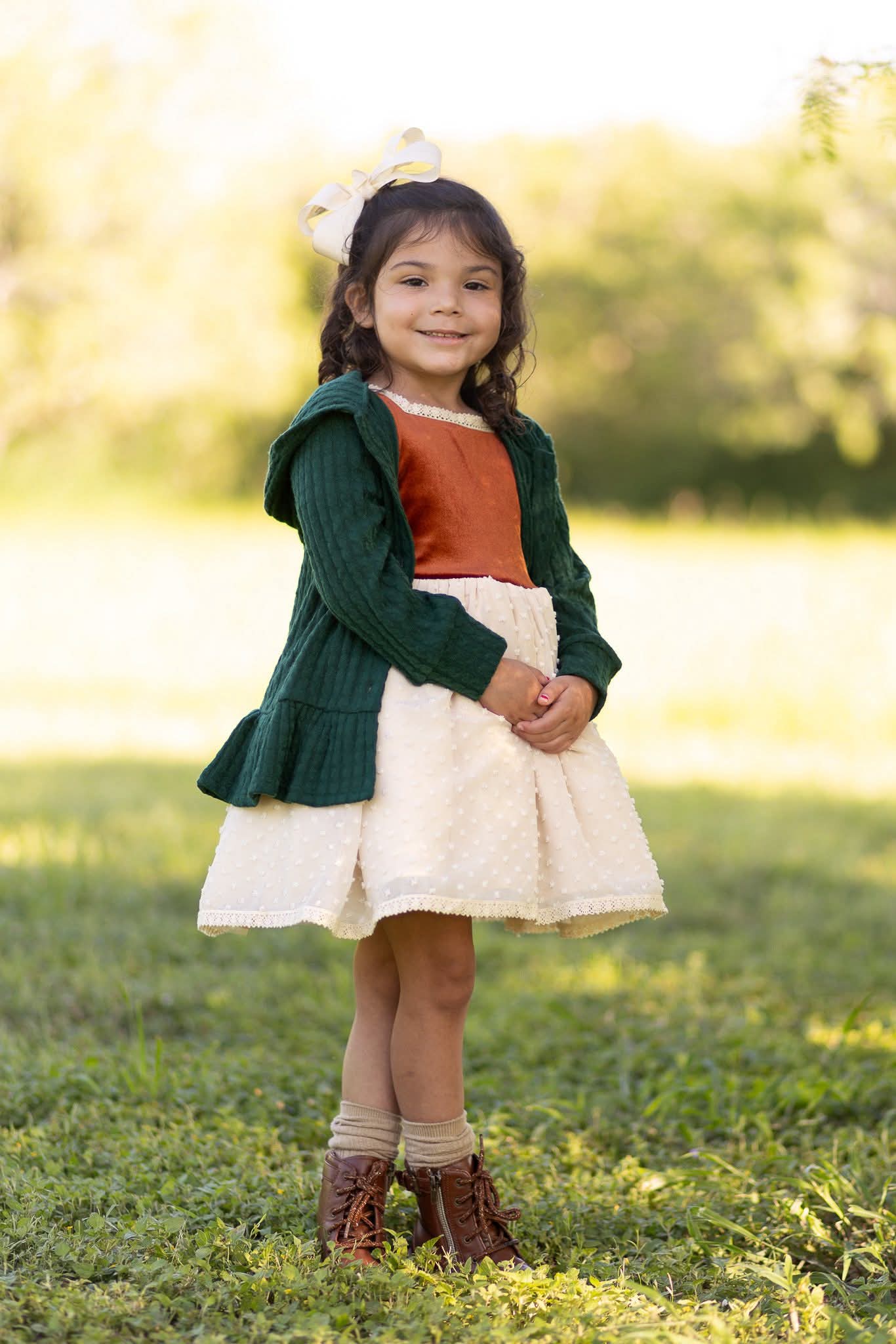 EXTRAS (2026 Cardigans) Green Hooded Cardigan