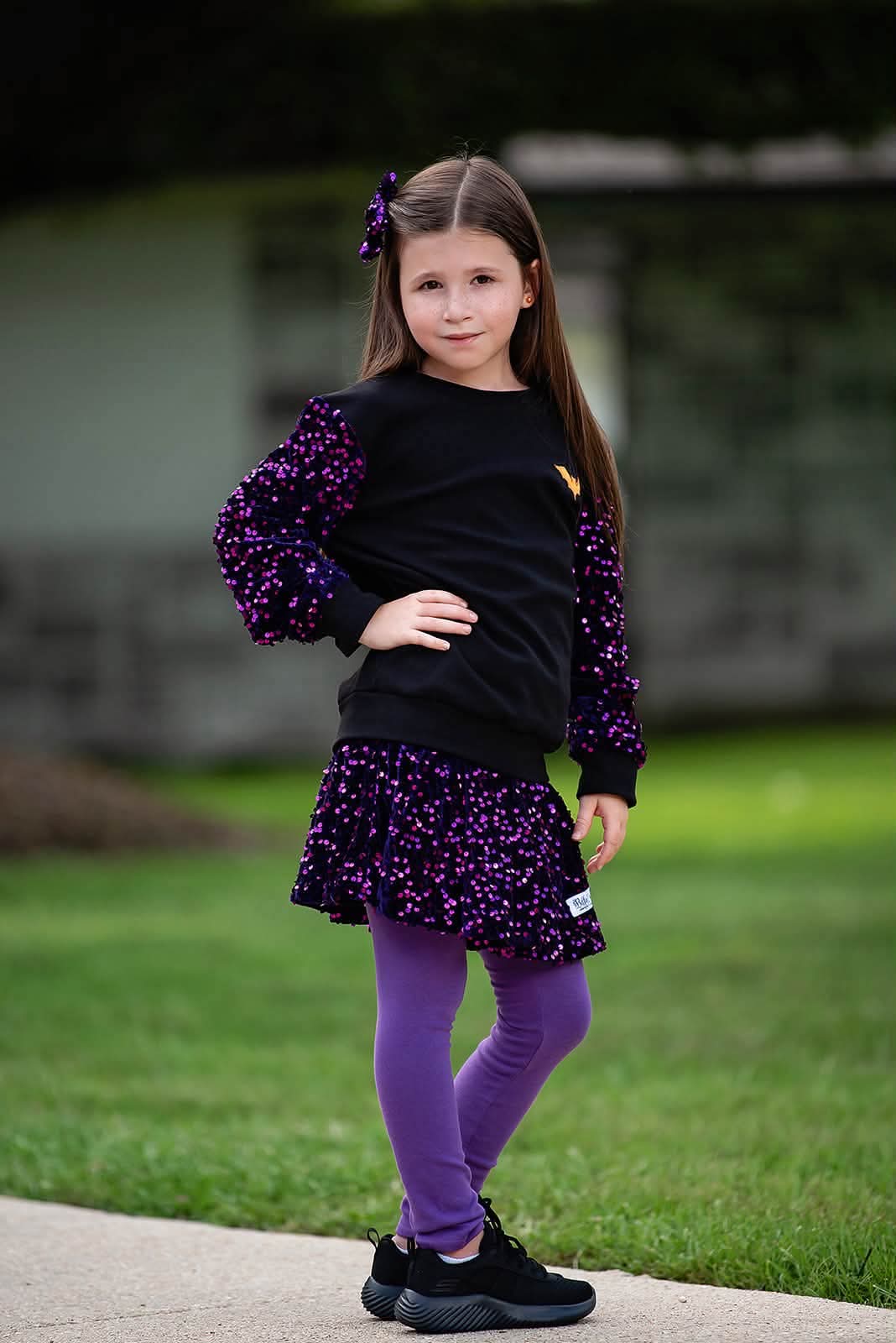 (2025 Boo Crew) Sparkle Skort With Legging Set