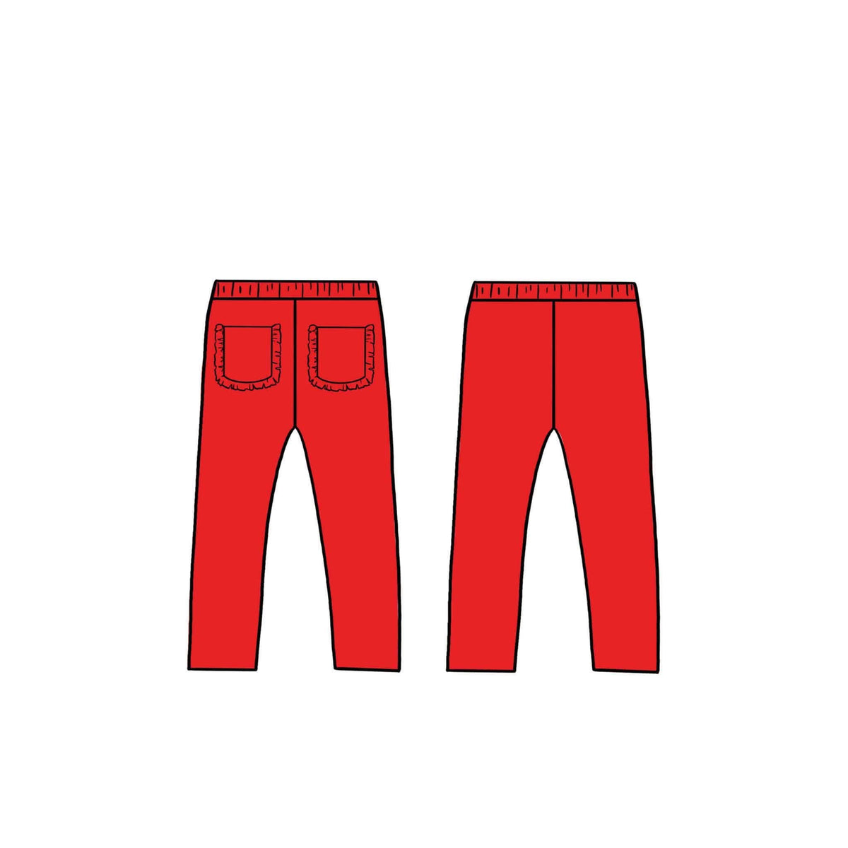 (2026 Christmas BYOP) Red Leggings