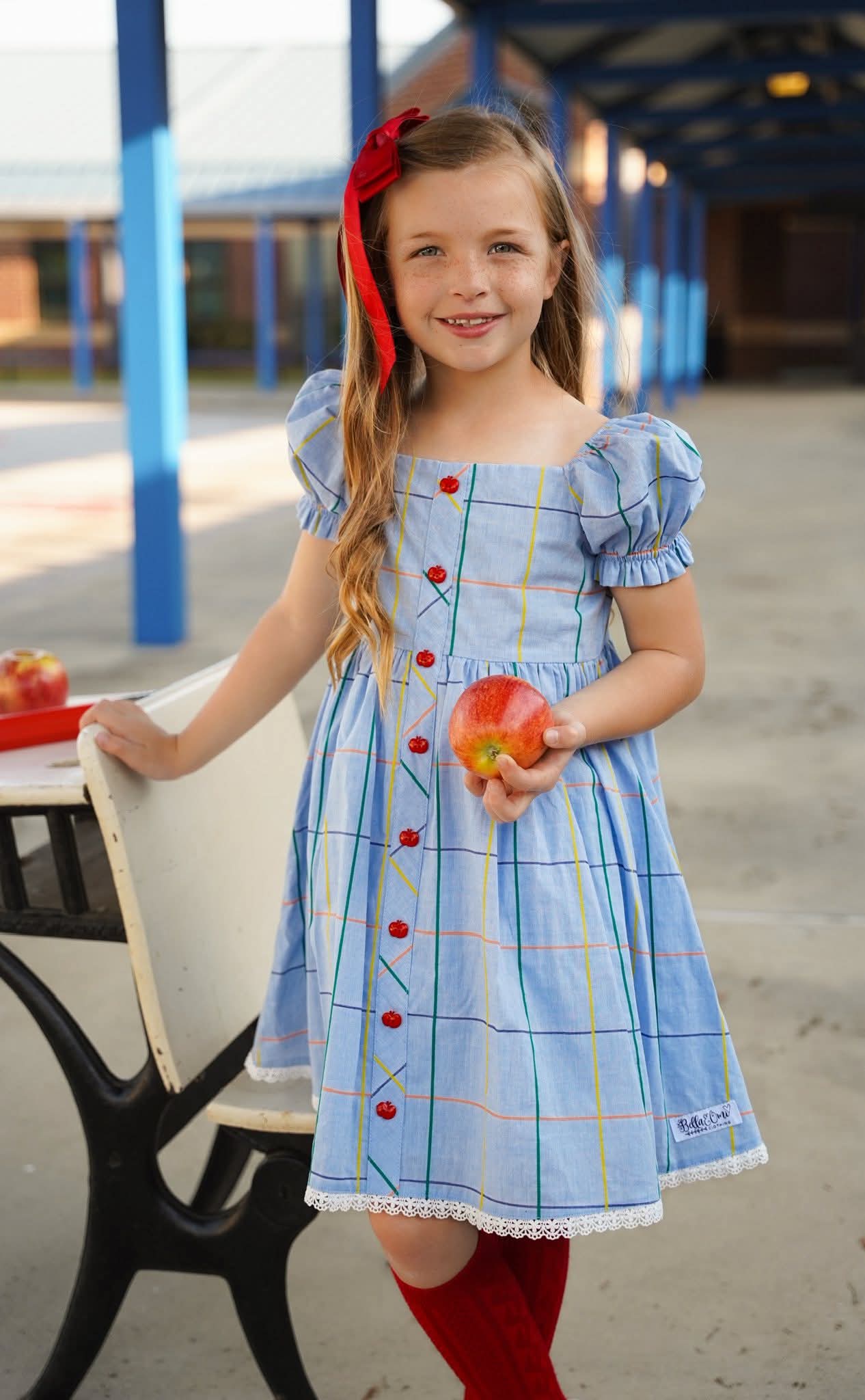 Extras (2026 Fresh Start Fits) Blue Plaid Dress