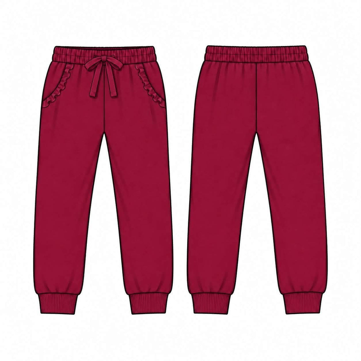 (2026 Christmas BYOP) Deep Red Joggers