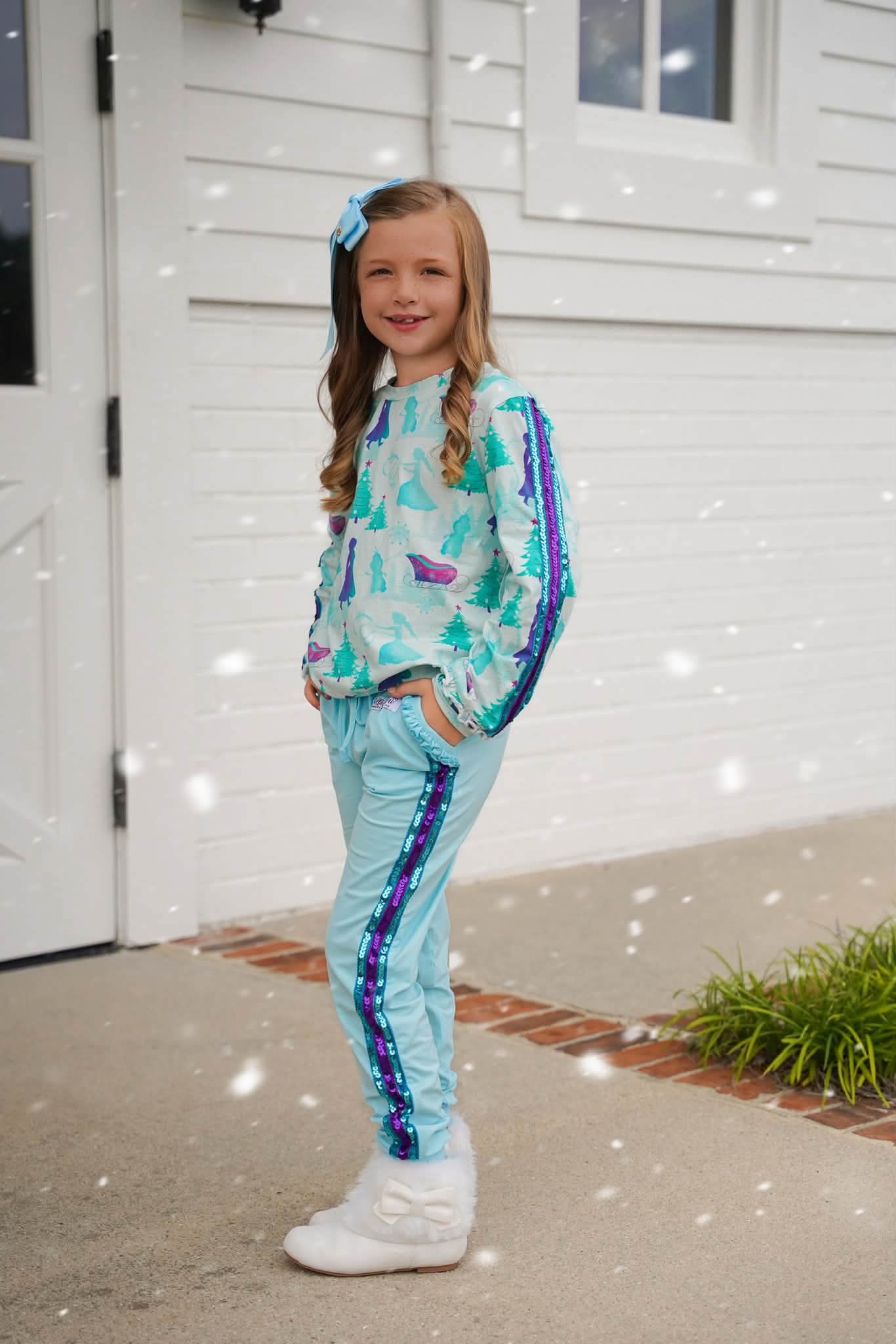 (2026 Character Christmas) Ice Princess Sequin Jogger
