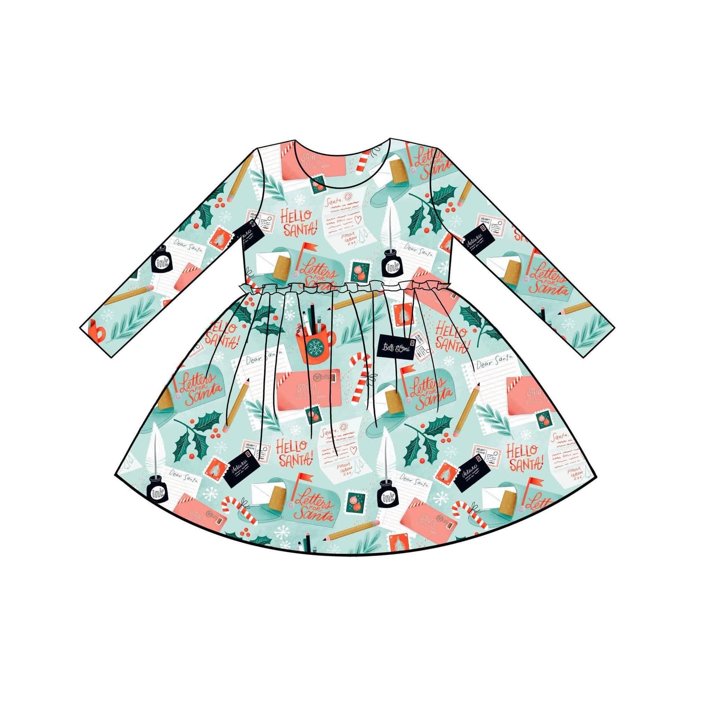 (2026 Christmas BYOP) Letters To Santa Long Sleeve Top