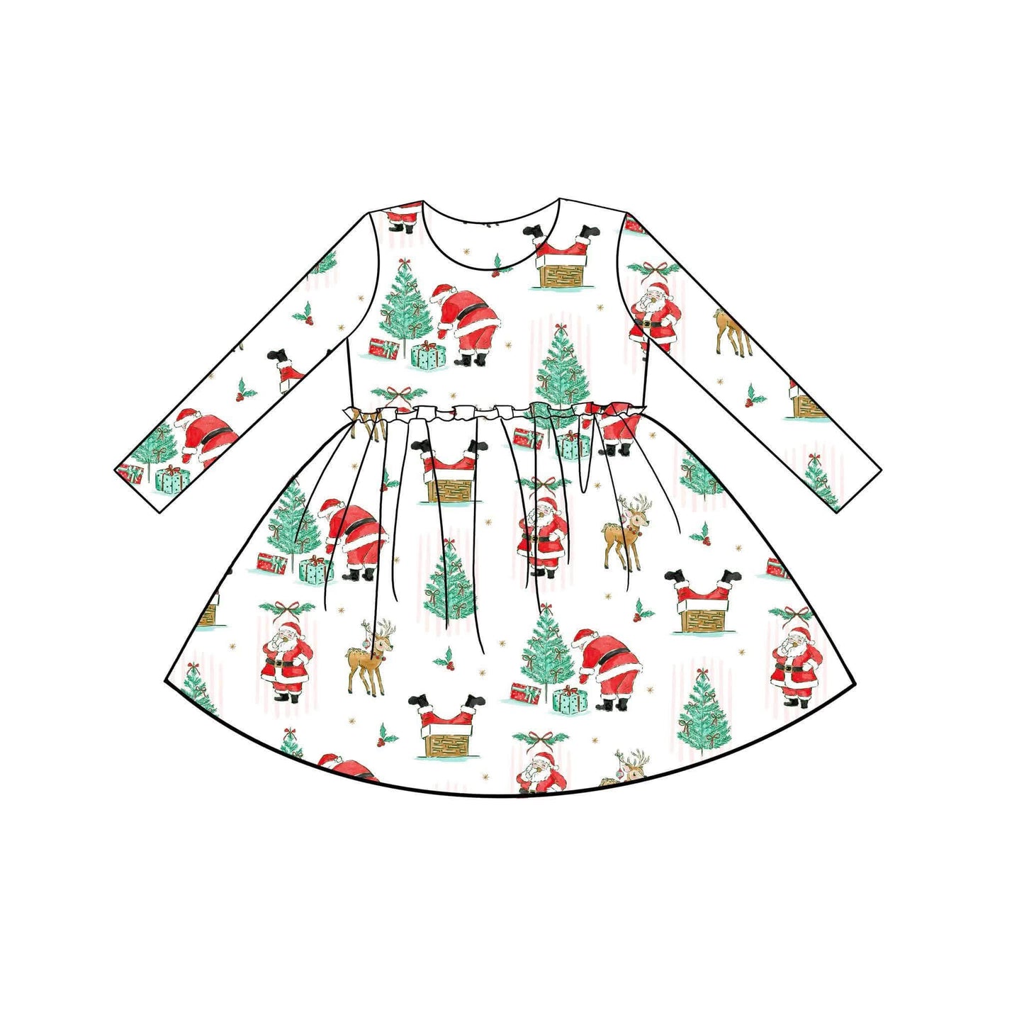 (2026 Christmas BYOP) Santa Long Sleeve Top