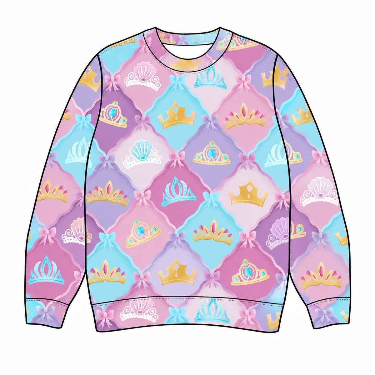 (2026 Winter Mix & Match) Princess Crowns Sweatshirt