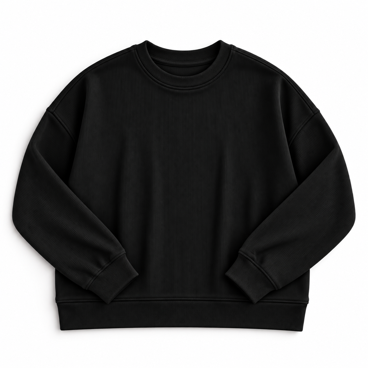 (2026 Mommy & Me Ribbed Joggers) Black Mommy Top