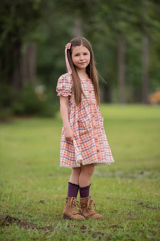EXTRAS(2026 Fall Dresses) Fall Plaid Dress