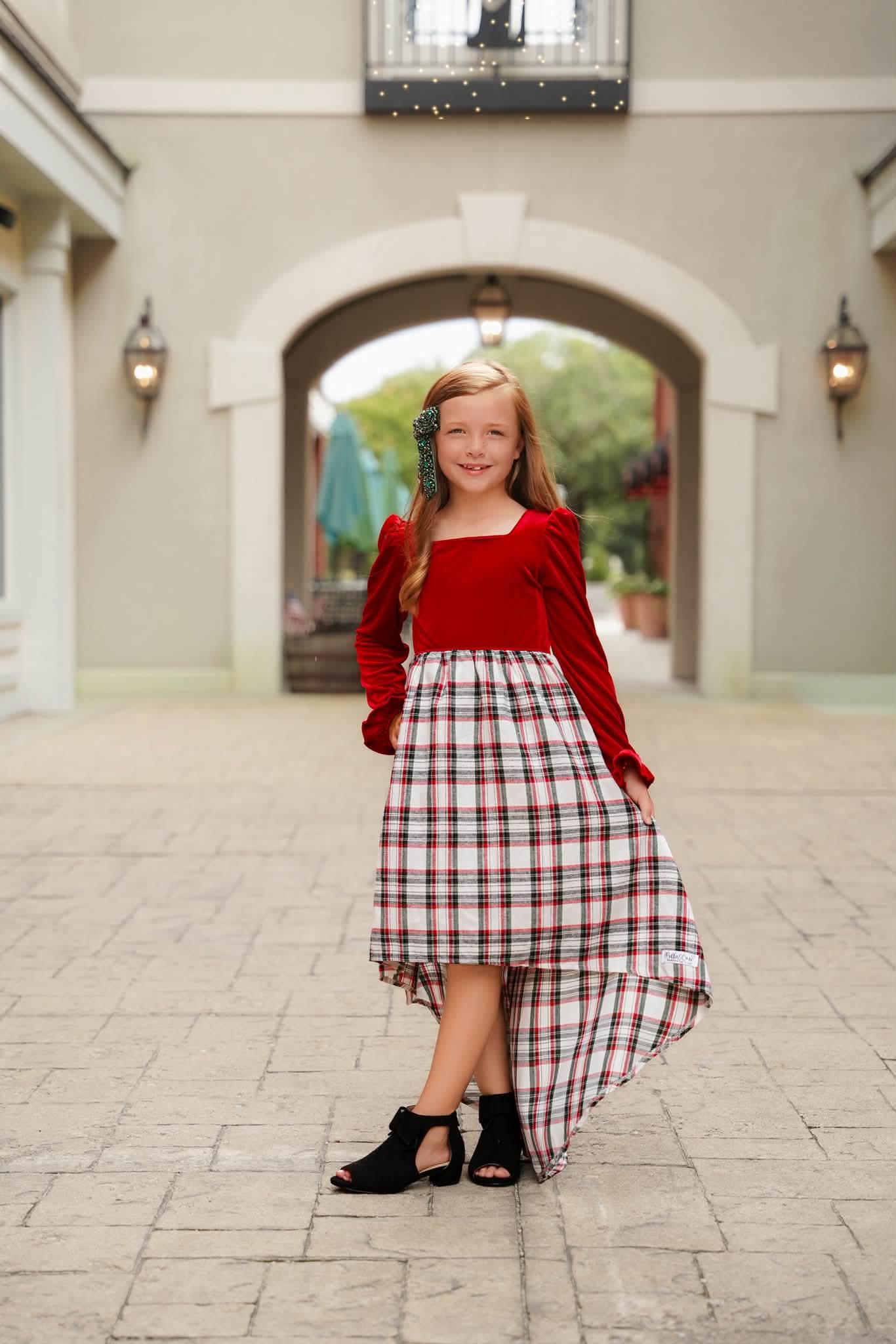 (2026 Holiday Dress Edit) Plaid Hi Lo