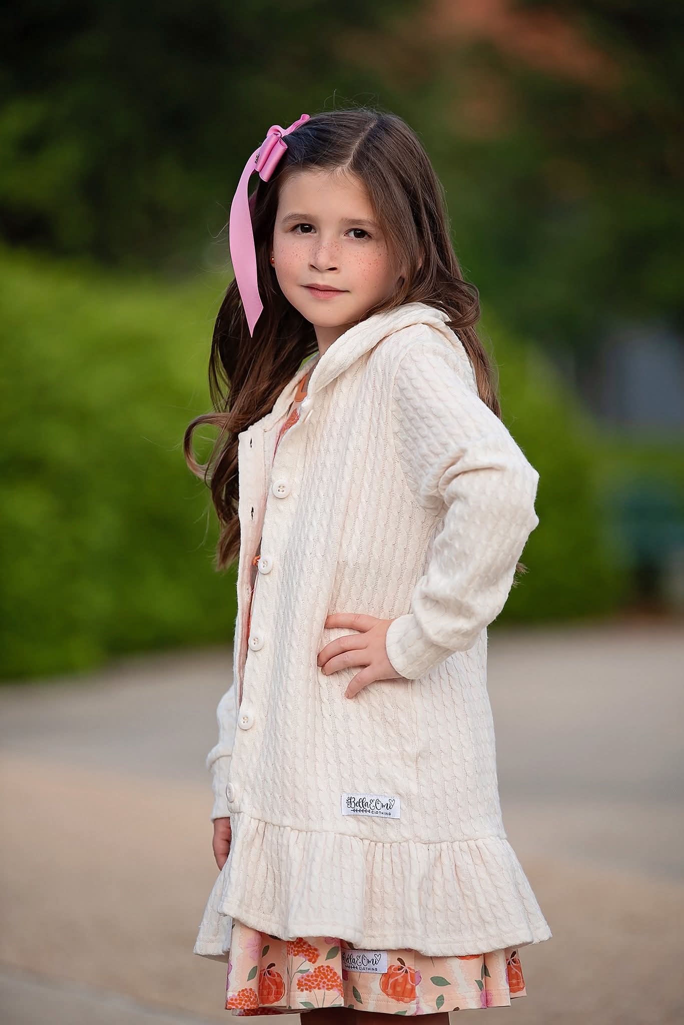 EXTRAS(2026 Cardigans) Cream Hooded Cardigan